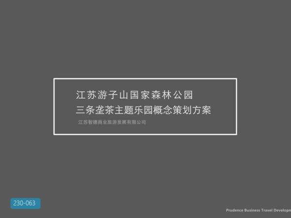 江苏游子山茶主题乐园概念策划方案