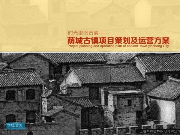 荫城古镇项目策划及运营方案