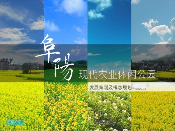 安徽阜阳现代农业休闲公园发展策划及概念规划