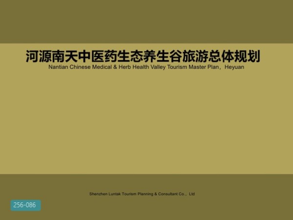 广东河源南天中医养生谷旅游总体规划