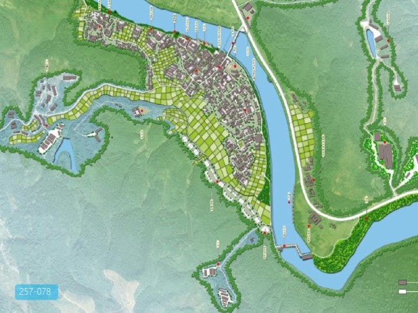 福建龙岩新罗白沙捷步儒商小镇规划设计