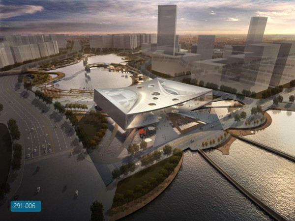 广州蕉门河中心区规划展览馆及公园景观设计